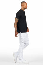 Flynn Black/White Polo Shirt