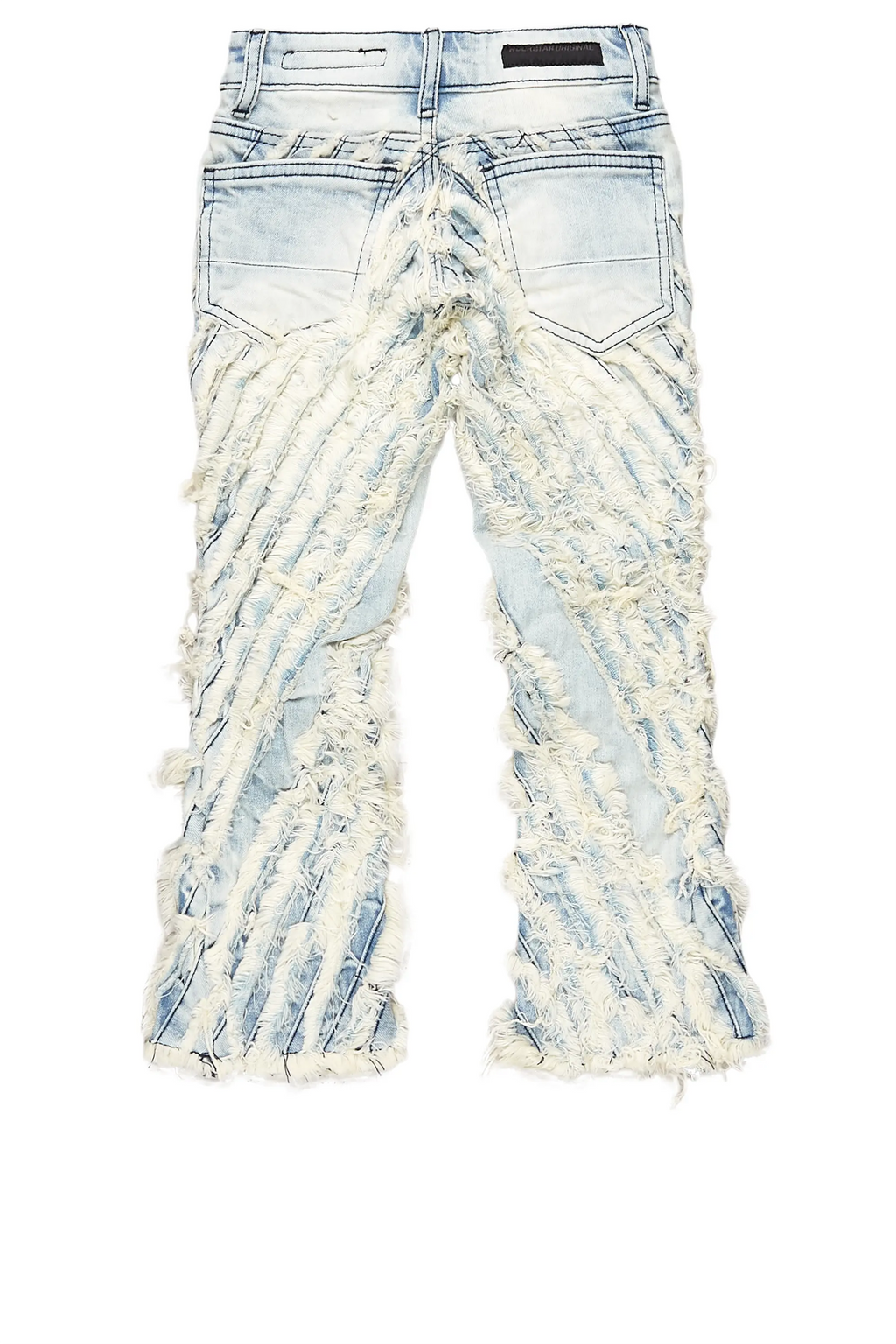 Girls Figgy Light Blue Stacked Flare Jean