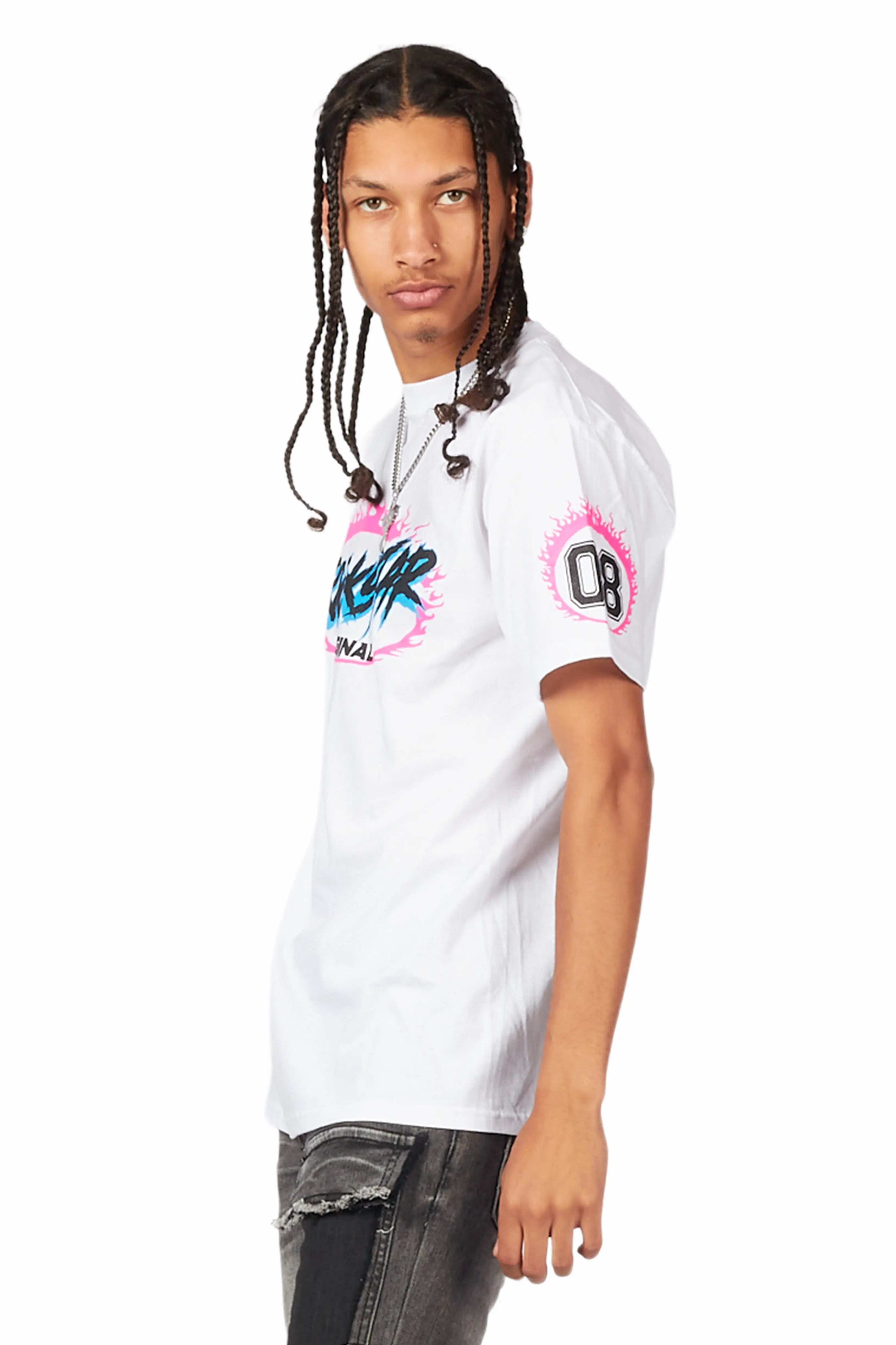 Draven White Graphic T-Shirt