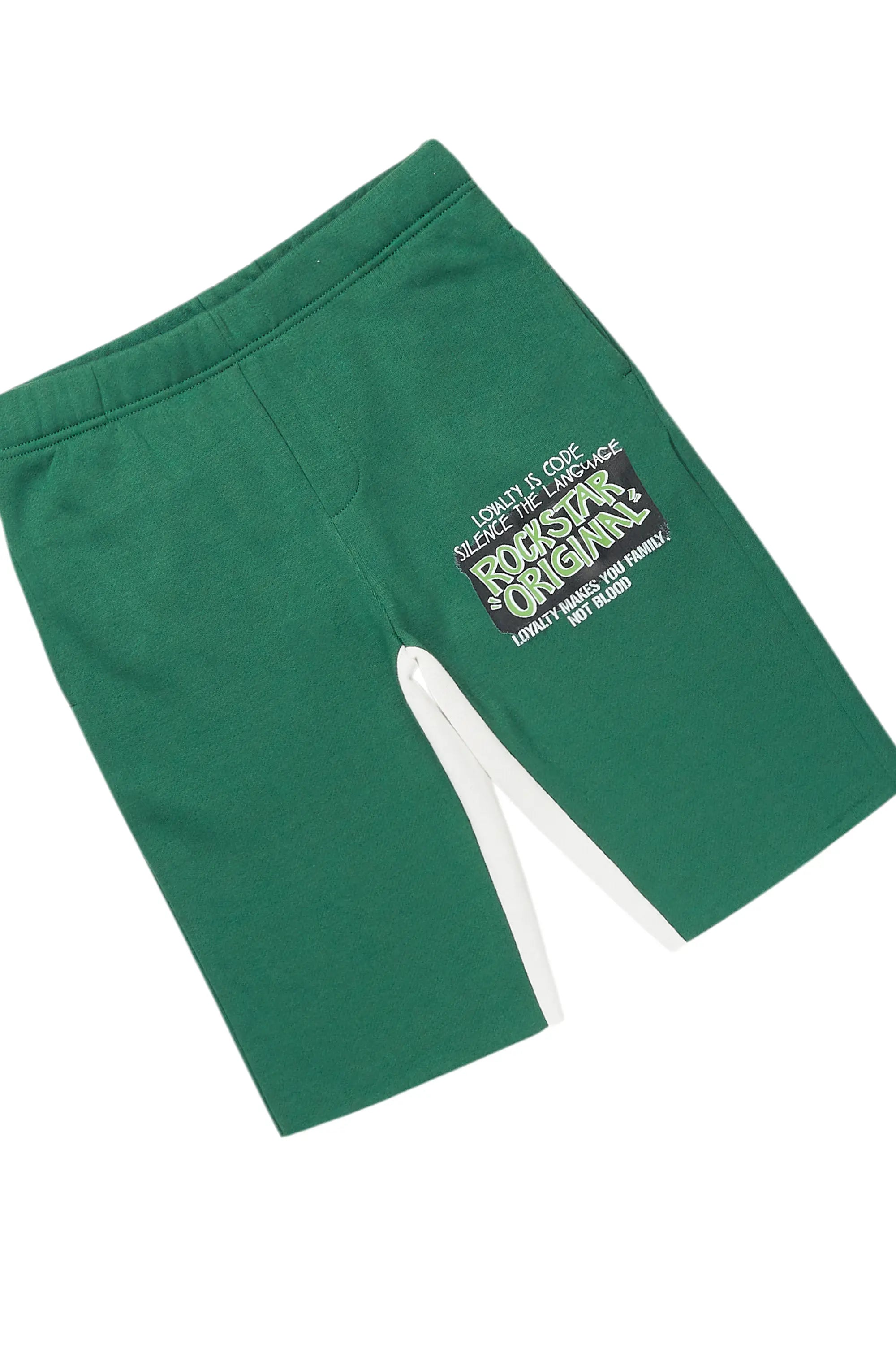 Boys Beno Black/Green T-Shirt/Short Set