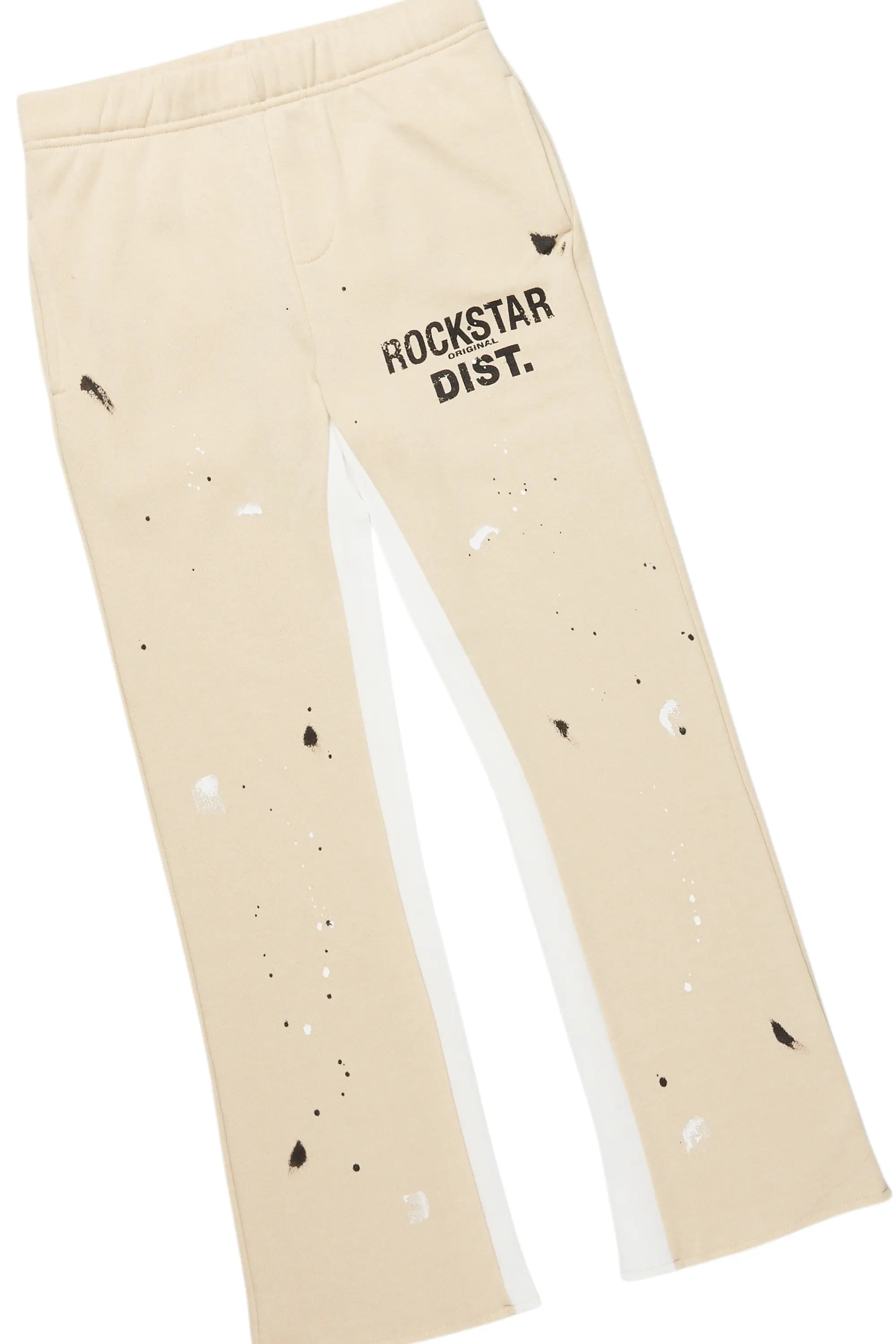 Boys Scottie Beige Baggy Stacked Track Set