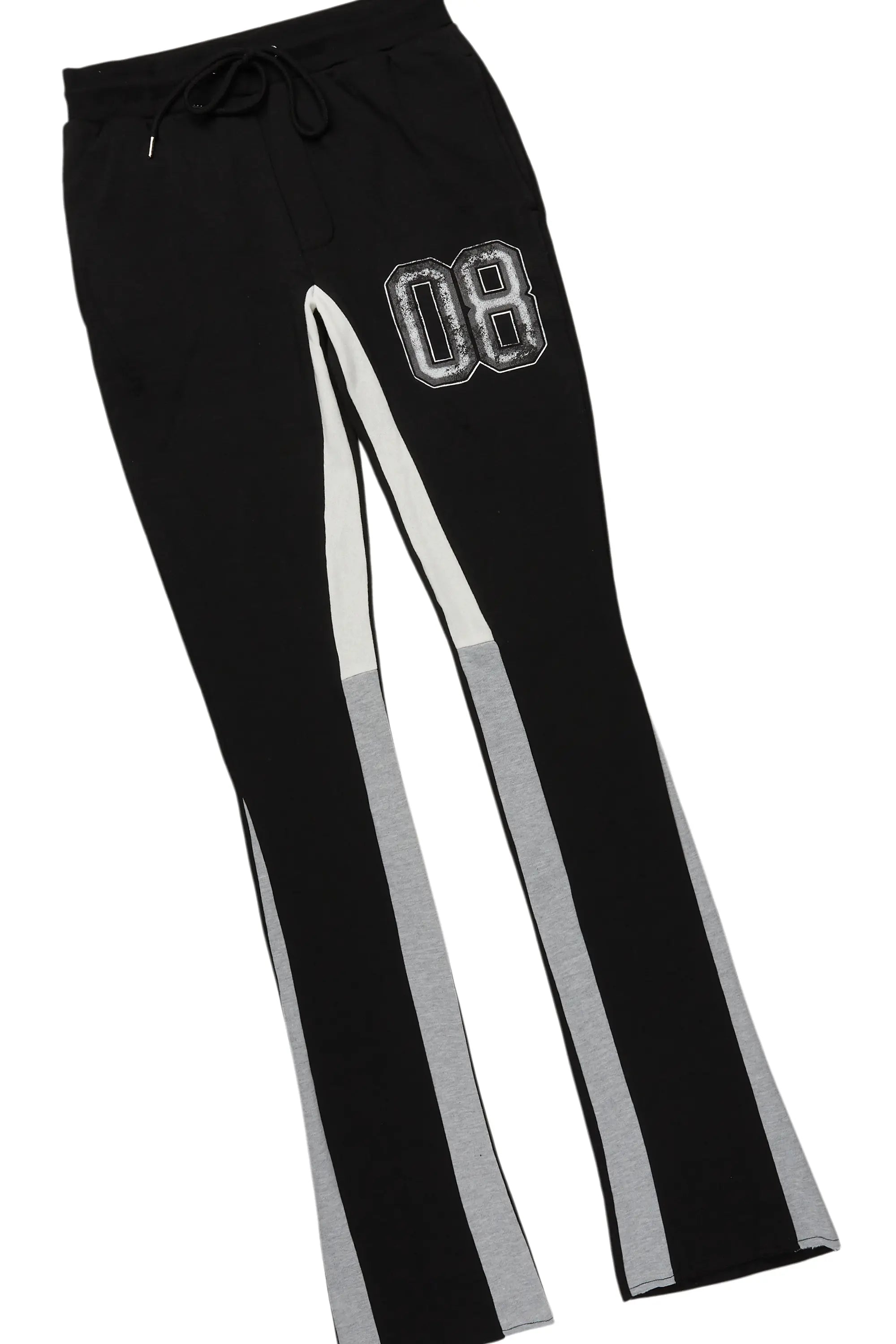 Fields Black/White Stacked Flare Hoodie Track Set