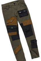 Boys Ward Beige T-Shirt/Patch Cargo Jean