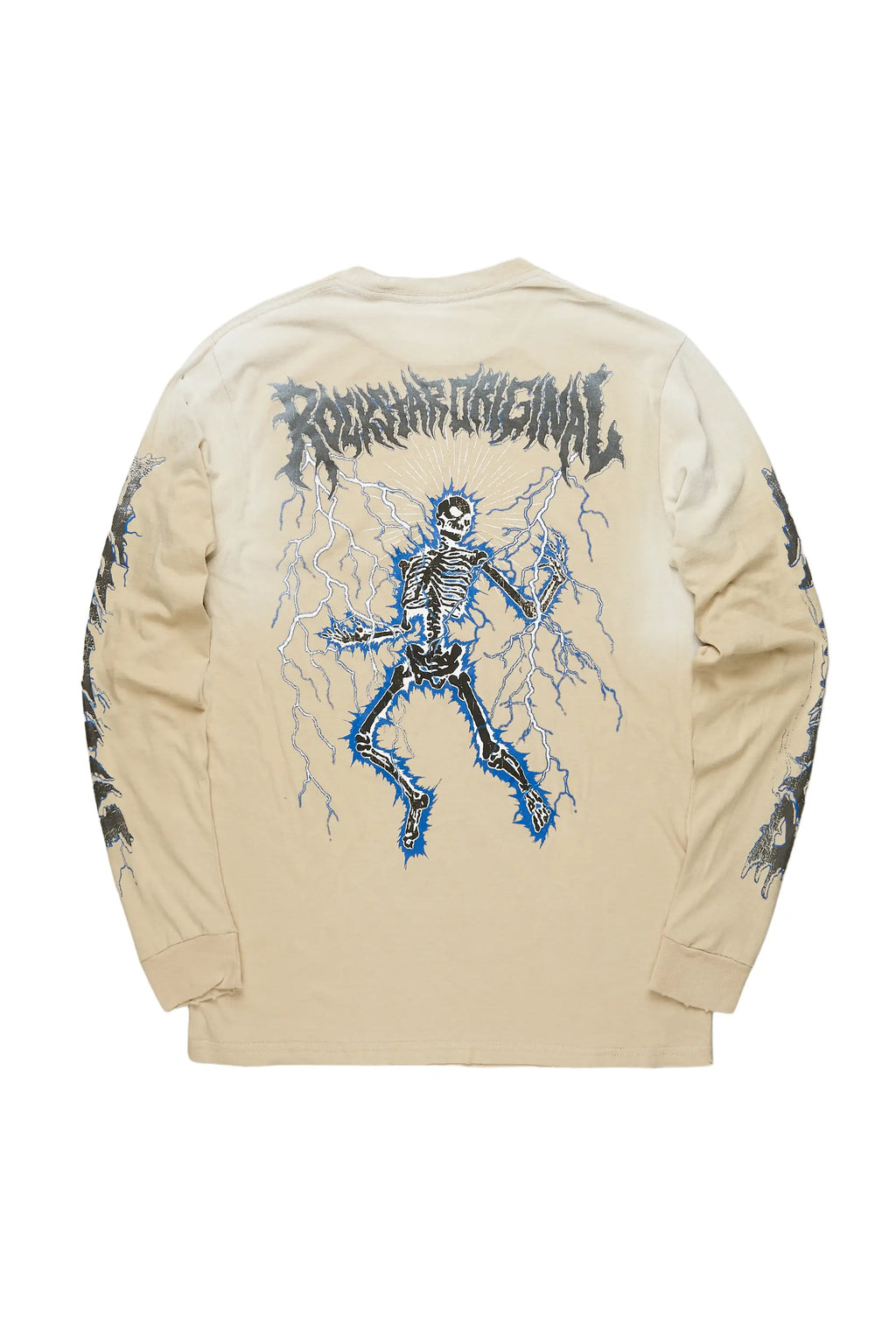 Exodus Beige Long Sleeve Graphic T-Shirt