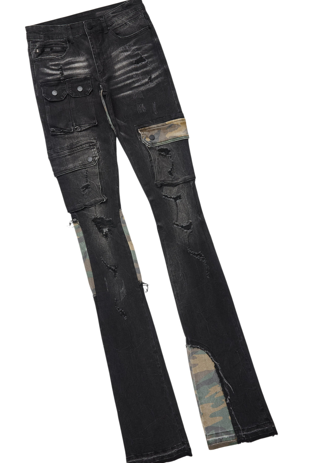 Beno Black T-Shirt/Super Stacked Flare Jean Bundle