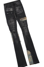 Beno Black T-Shirt/Super Stacked Flare Jean Bundle
