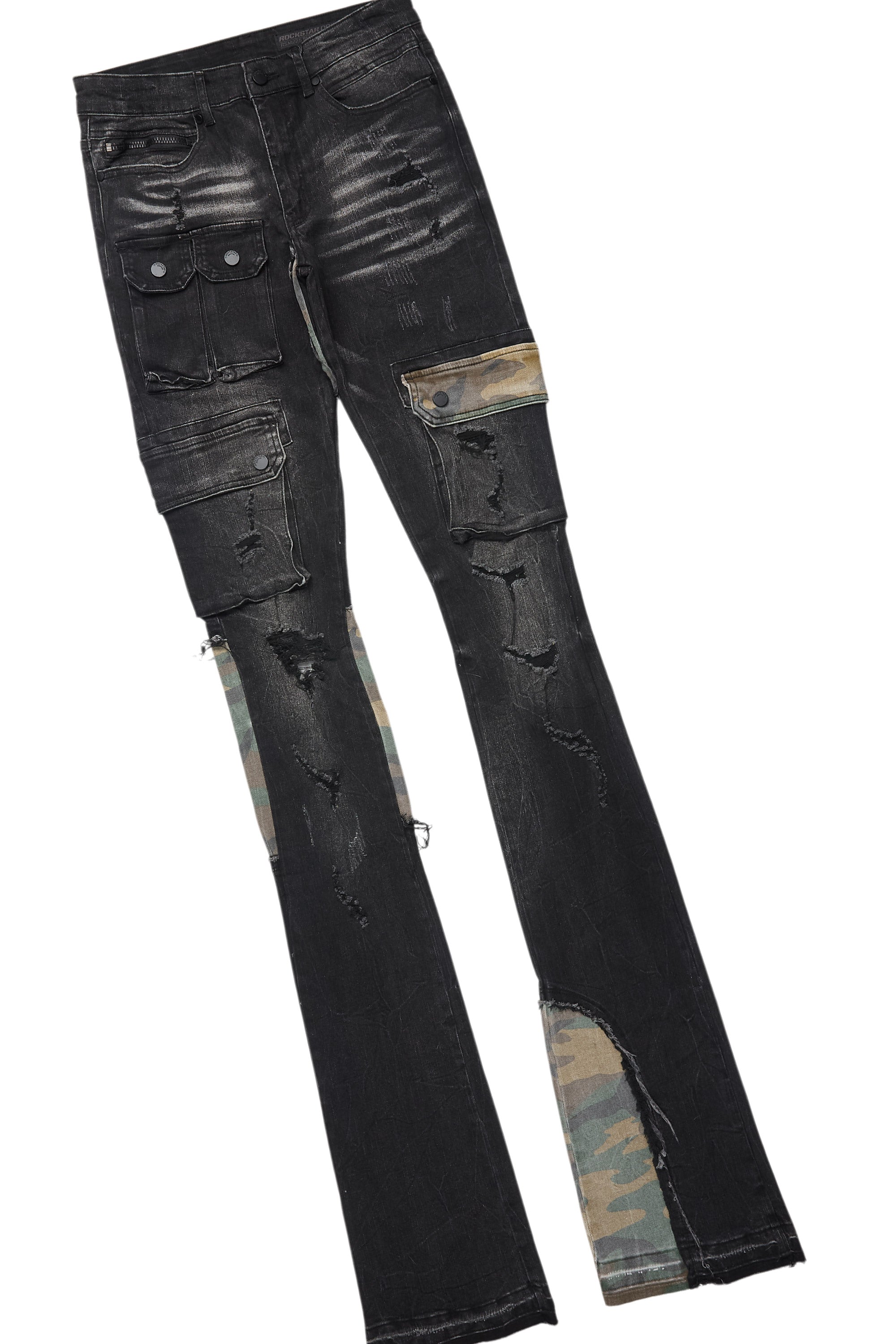 Beno Black T-Shirt/Super Stacked Flare Jean Bundle