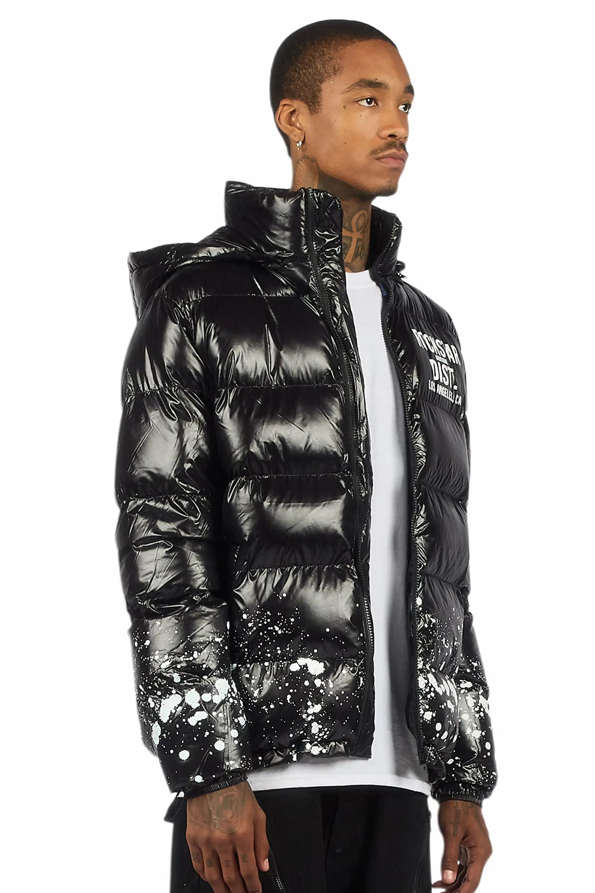 Raffer Black Heavy Puffer Jacket