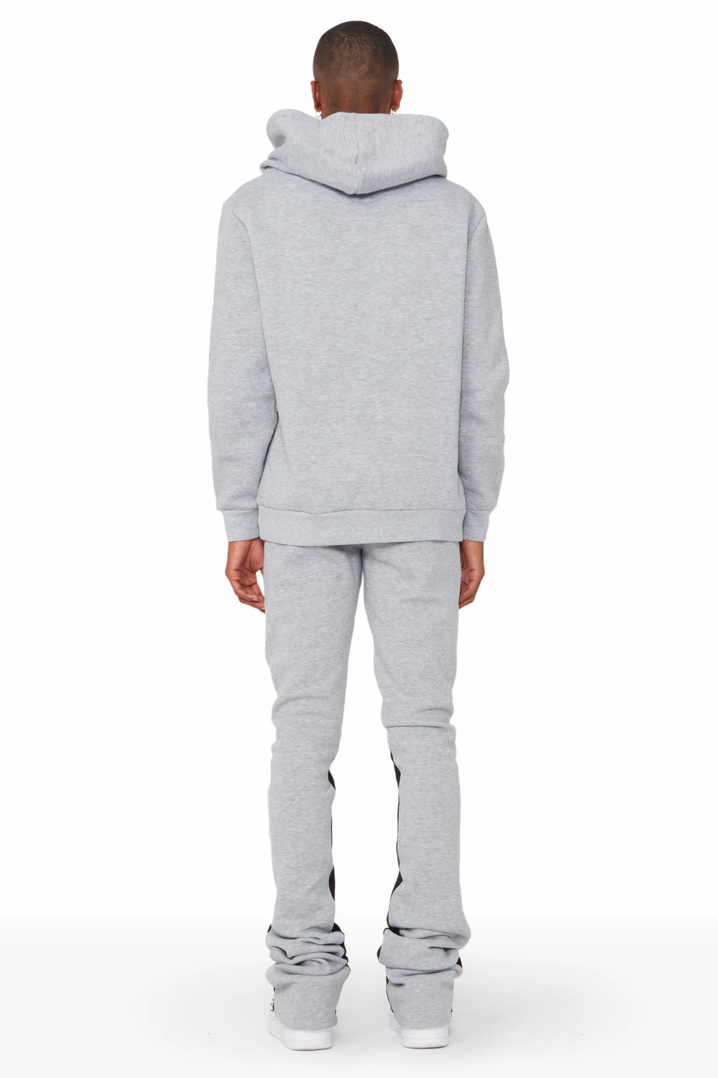 Raffer Grey/White Hoodie/Super Stacked Flare Pant Set