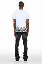 Bubble White/Black T-Shirt/Super Stacked Flare Jean Bundle