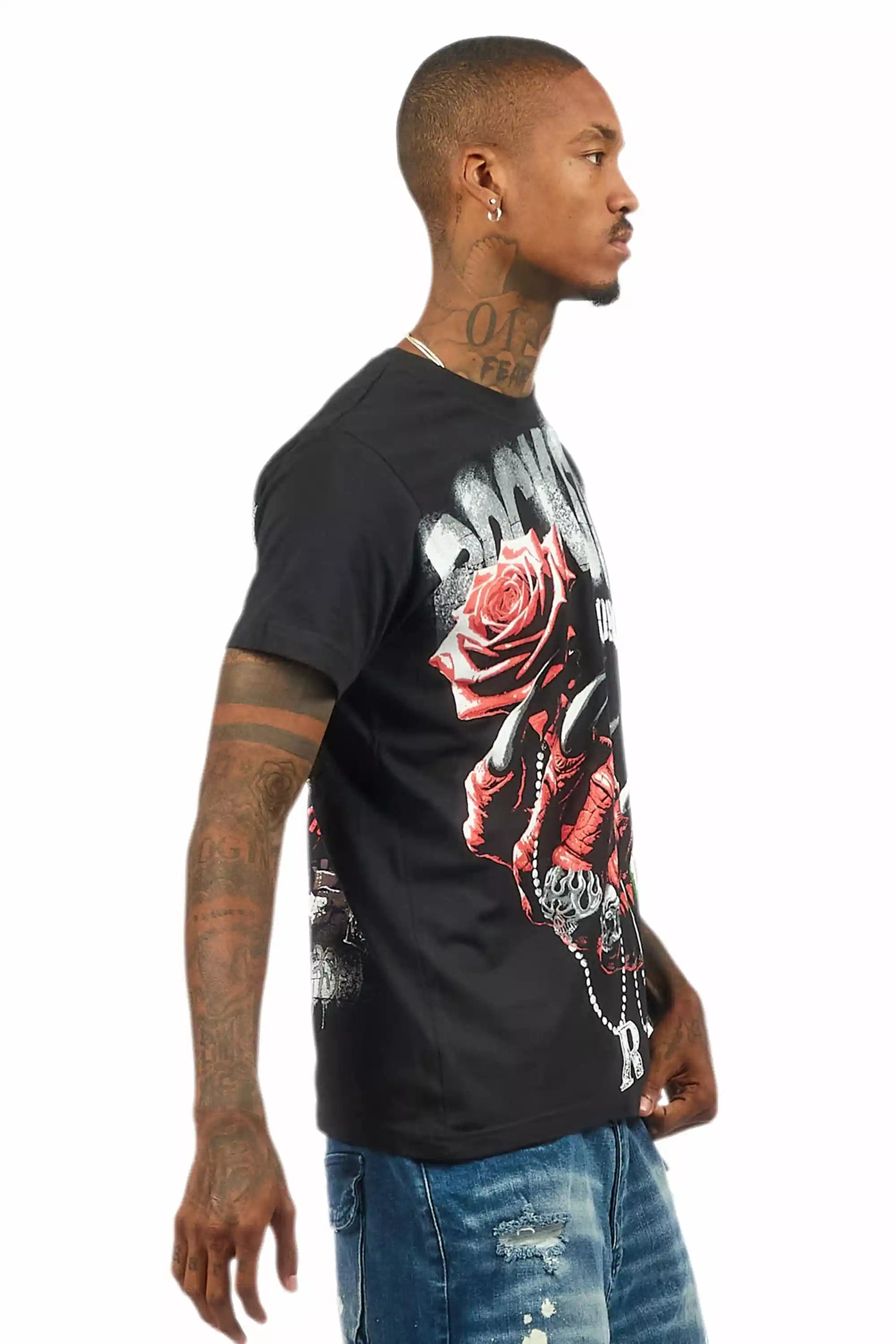 Azyrx Black Graphic T-Shirt