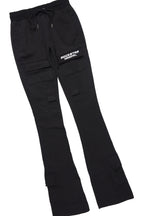 Connor Black T-Shirt/Stacked Flare Track Set