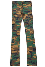 Kirrem Camo Super Stacked Flare Jean