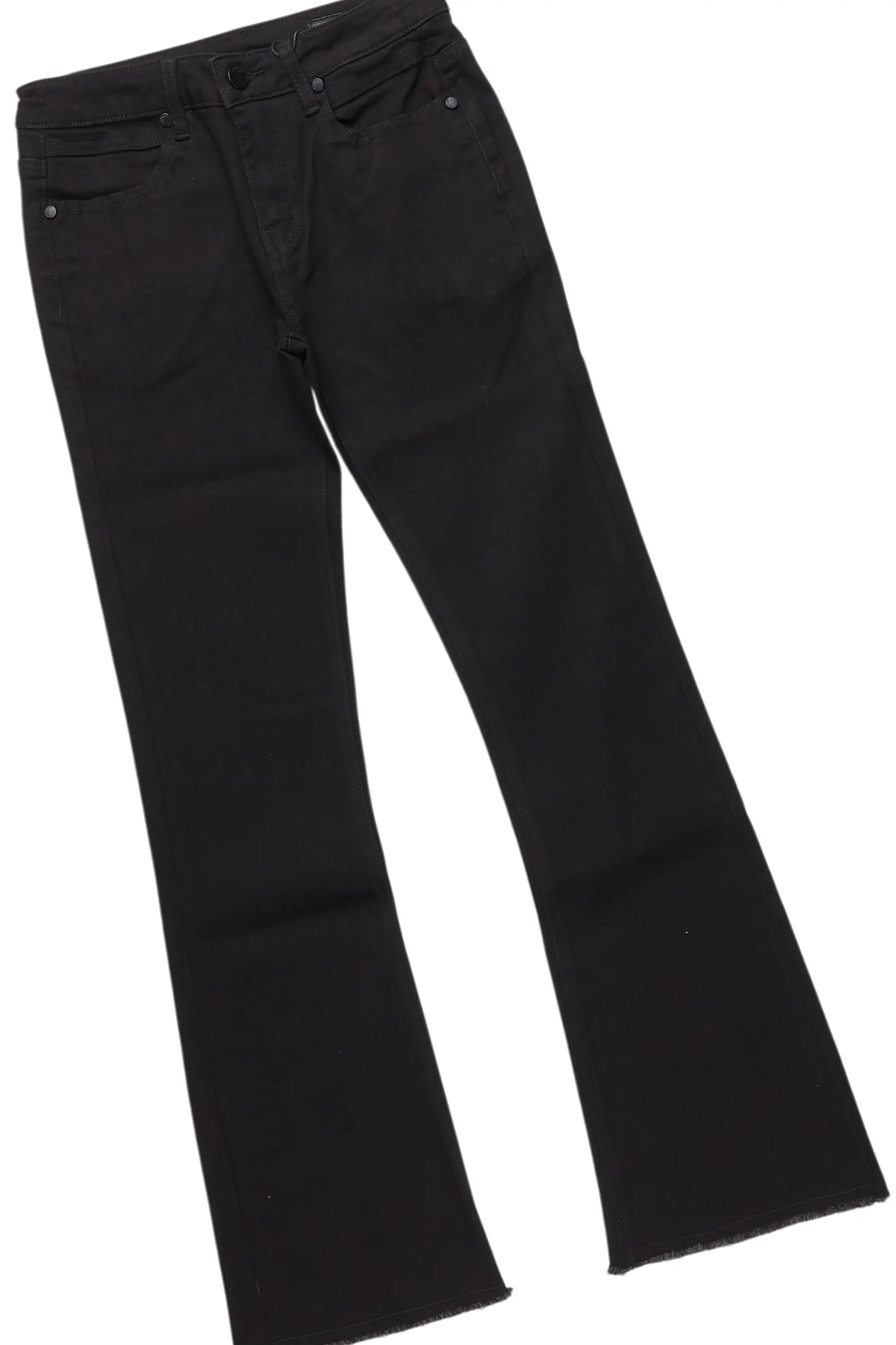 Boys Omer White T-Shirt/Stacked Flare Jean Set