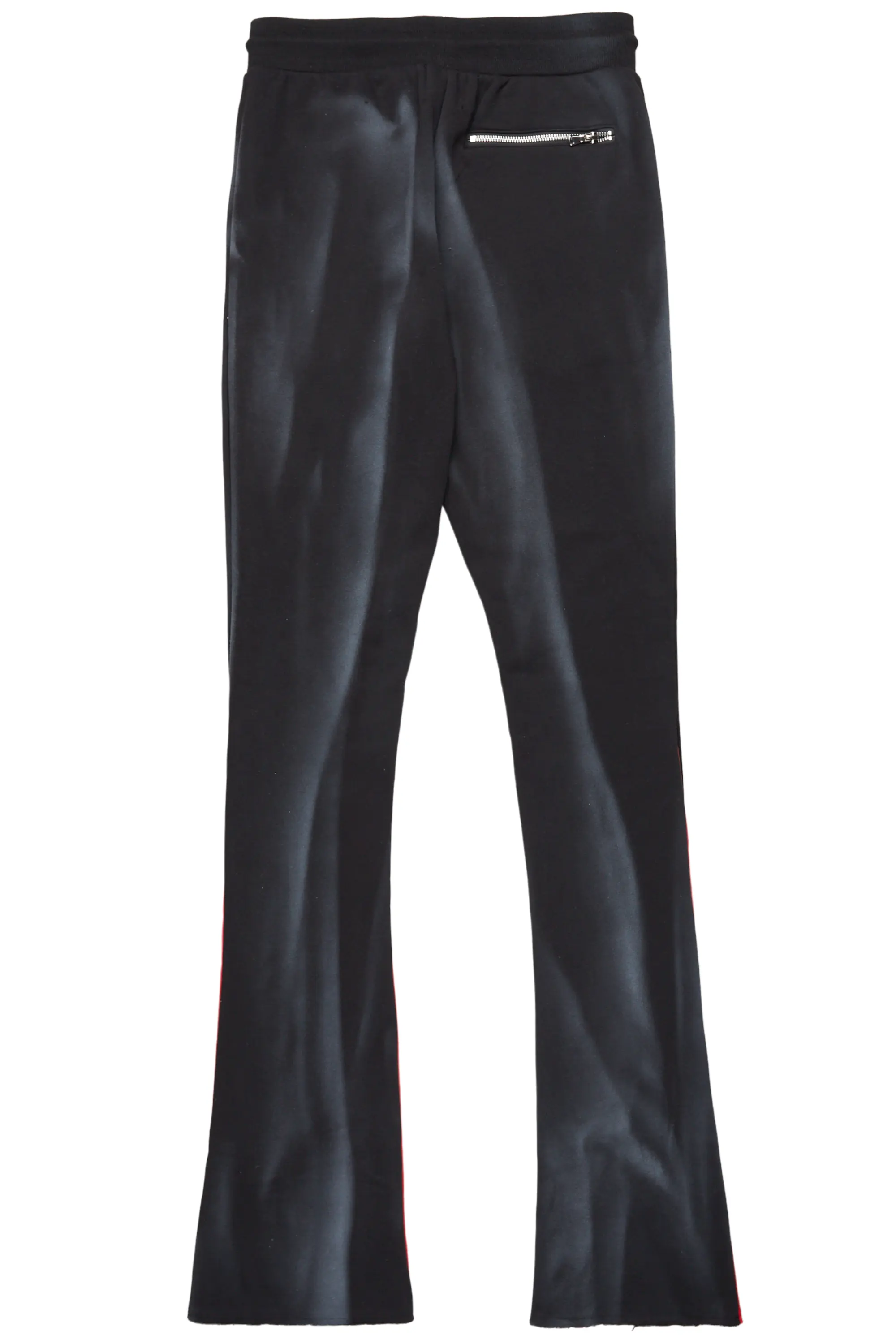 Firoz Black/White Graphic Stacked Flare Pant