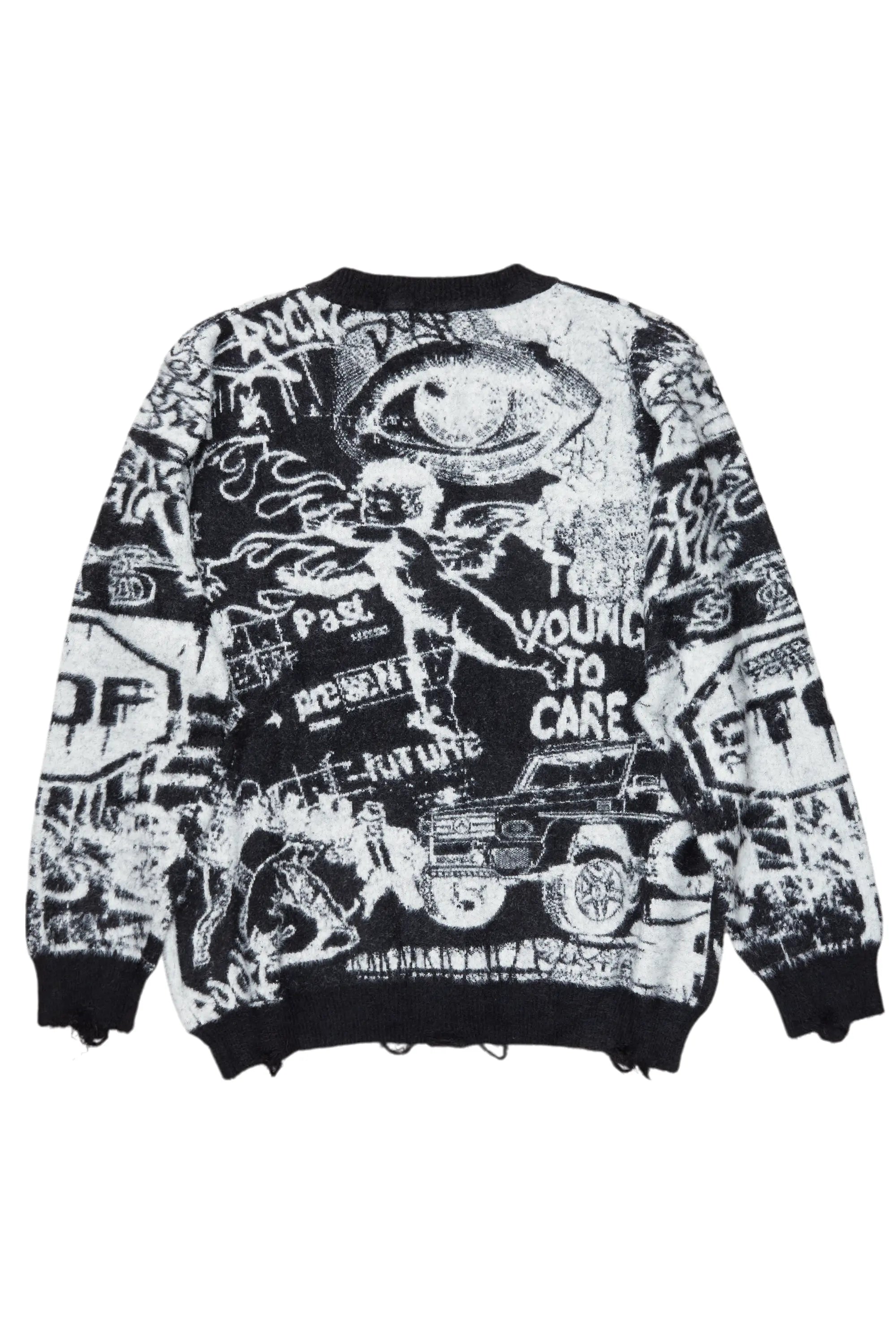 Jalecia Black Knit Cardigan