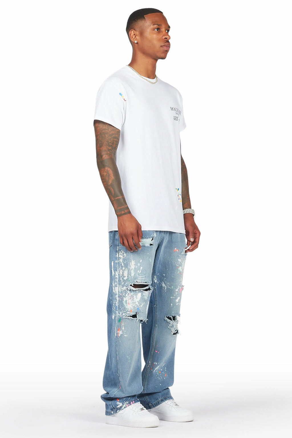 Zasha Indigo Painter Baggy Jean