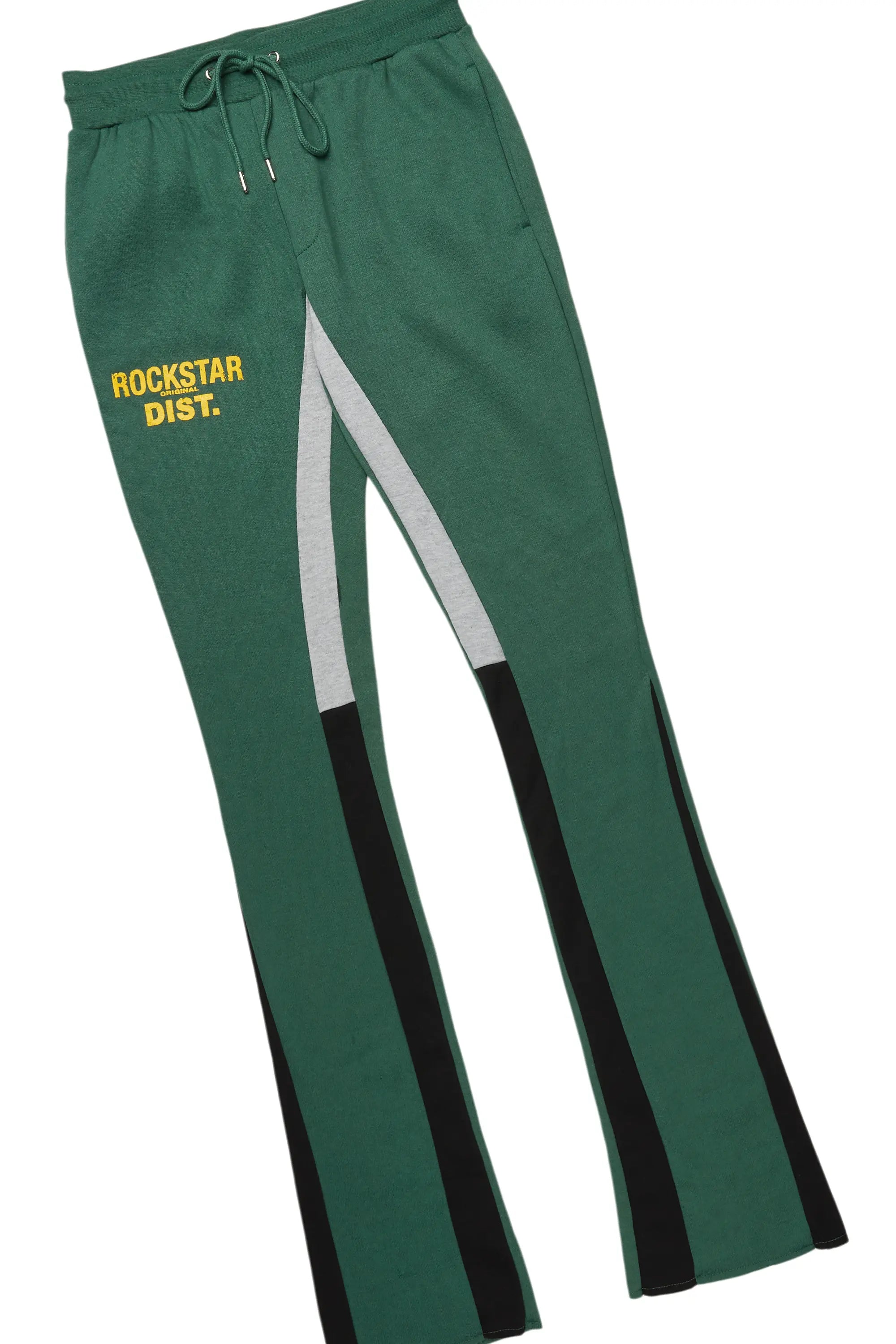 Lake Green/Yellow Hoodie/Stacked Flare Track Pant Set