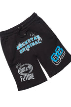 Macsen Black/Aqua T-Shirt/Short Set