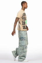 Tarl Beige/Blue T-Shirt/Baggy Fit Jean Bundle