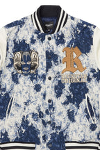 Doron Blue Tapestry Varsity Jacket