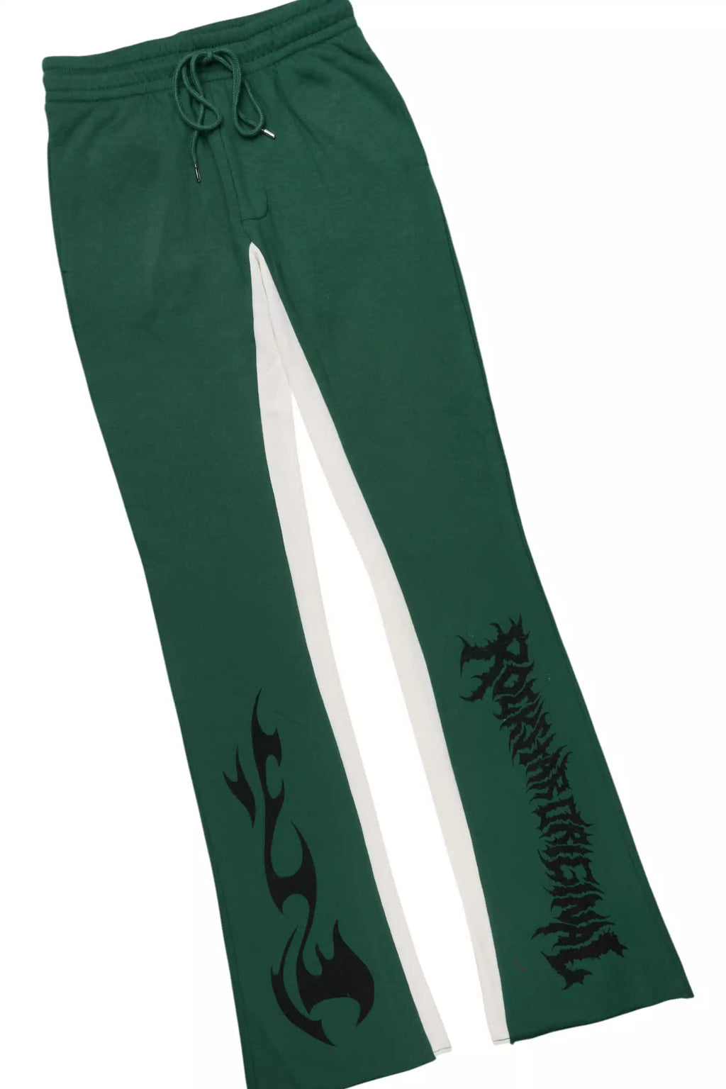 Deathrow White/Green Hoodie/Stacked Track Set