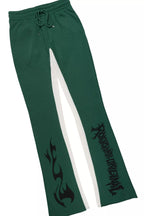 Deathrow White/Green Hoodie/Stacked Track Set