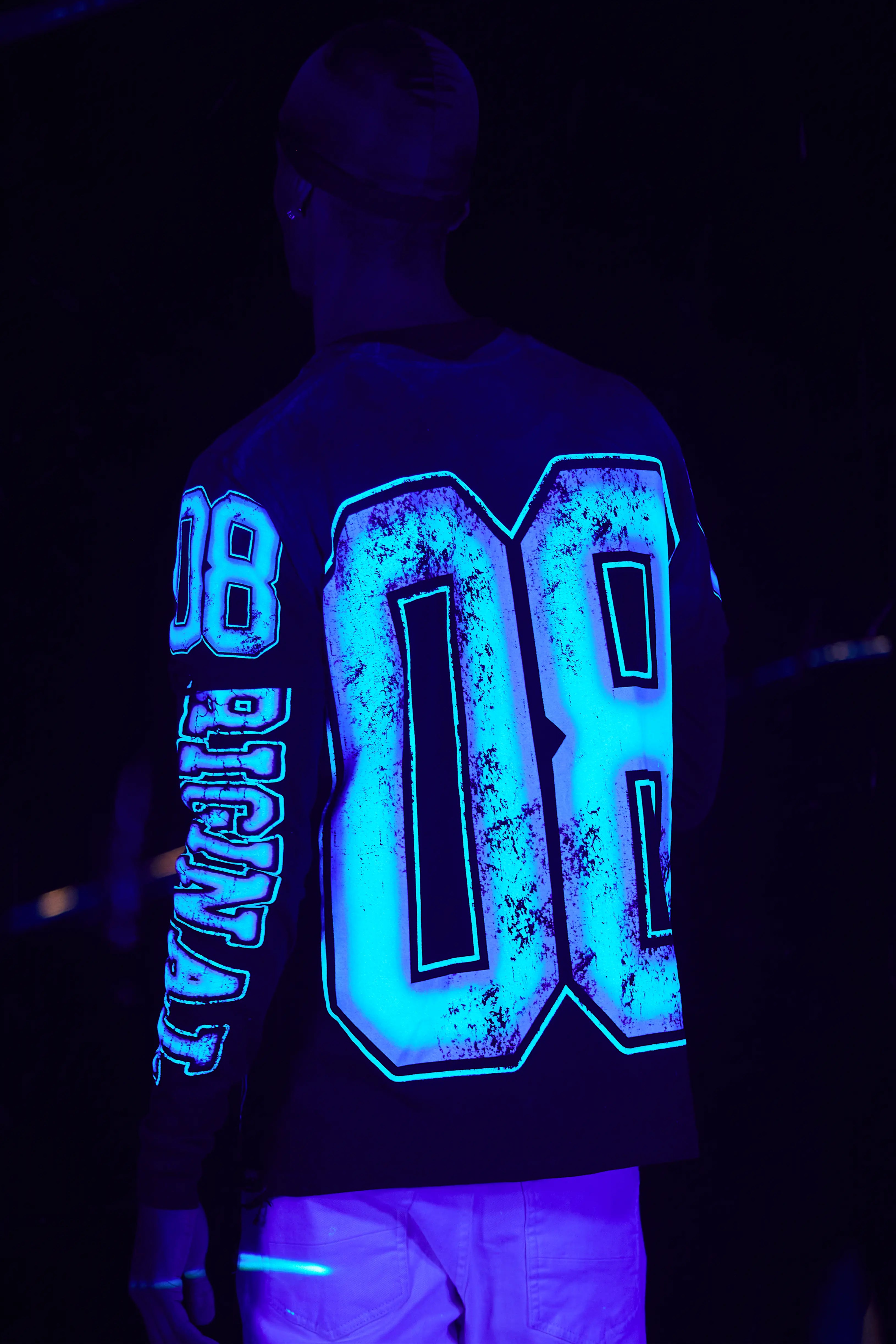 Fields Black/Purple Double Layer Long Sleeve Graphic T-Shirt