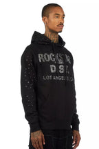 Thryll Black/Silver Rhinestone Graphic Hoodie
