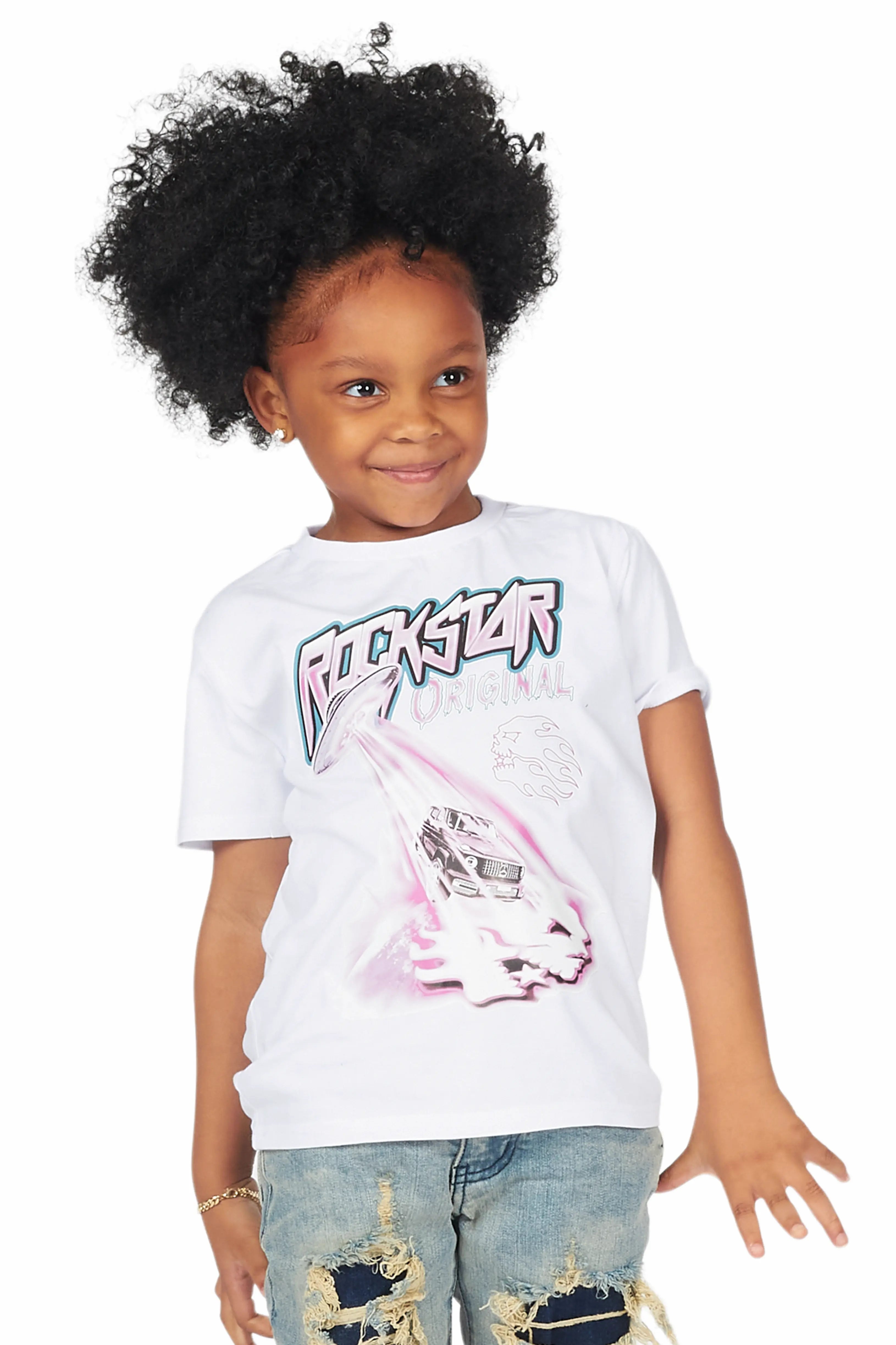 Girls Manaia White Graphic T-Shirt