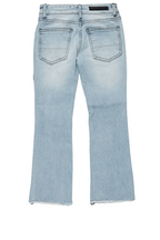 Girls Esma Blue Stacked Flare Jean