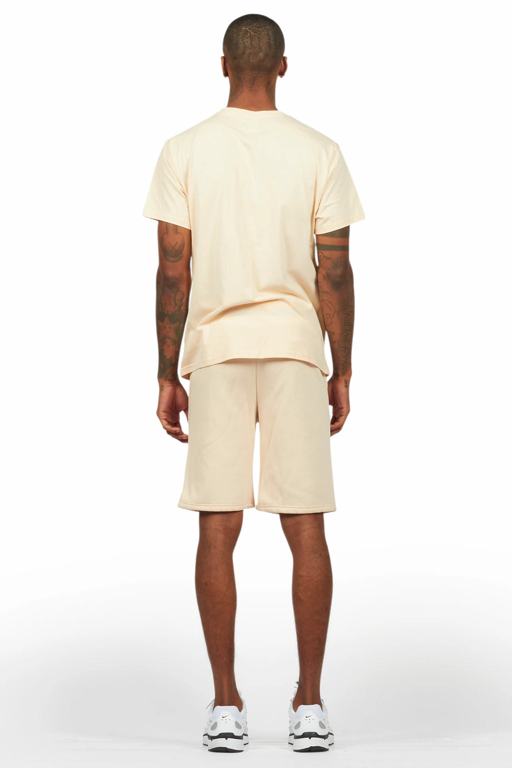 Allstar Beige/White T-Shirt Short Set