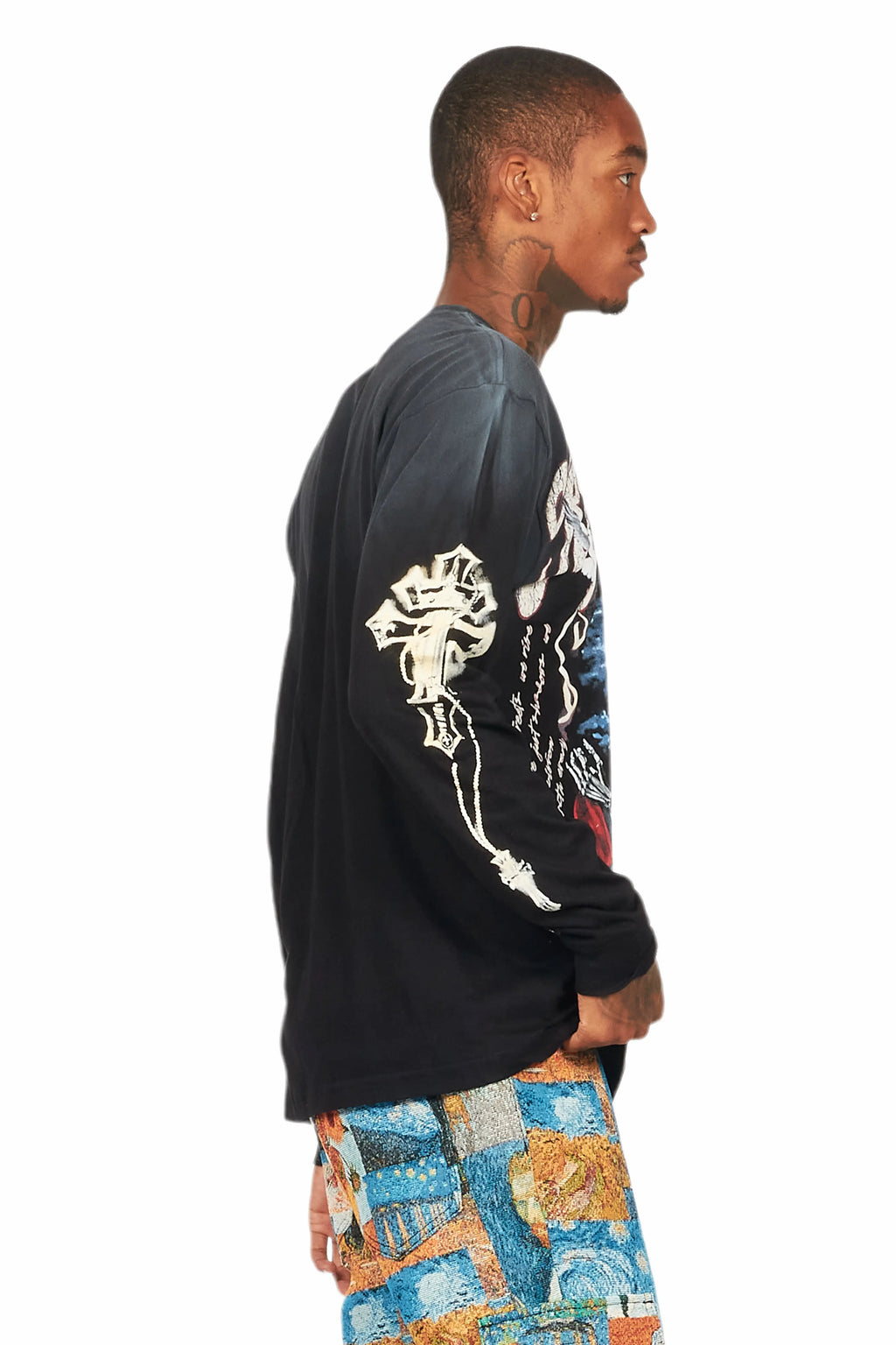 Danby Black Long Sleeve Graphic T-Shirt