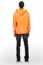 Baki Orange Distressed Hoodie