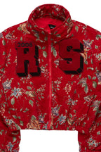 Marionna Red Tapestry Puffer Jacket