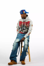 Nealon Blue Wash Baggy Cargo Fit Jean