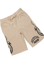 Boys Members Beige T-Shirt/Short Set