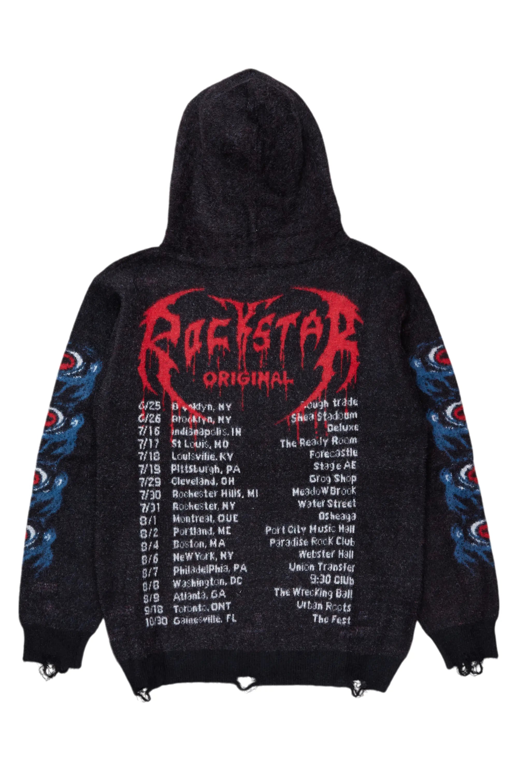 Ika Black Knit Hoodie