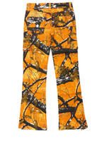 Girls Waapa Orange Tree Camo Stacked Flare Cargo Jean
