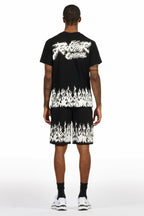 Bubble Black T-Shirt/Short Set