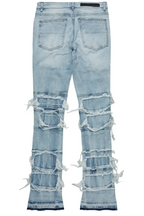 Vasco Light Blue Stacked Flare Jean