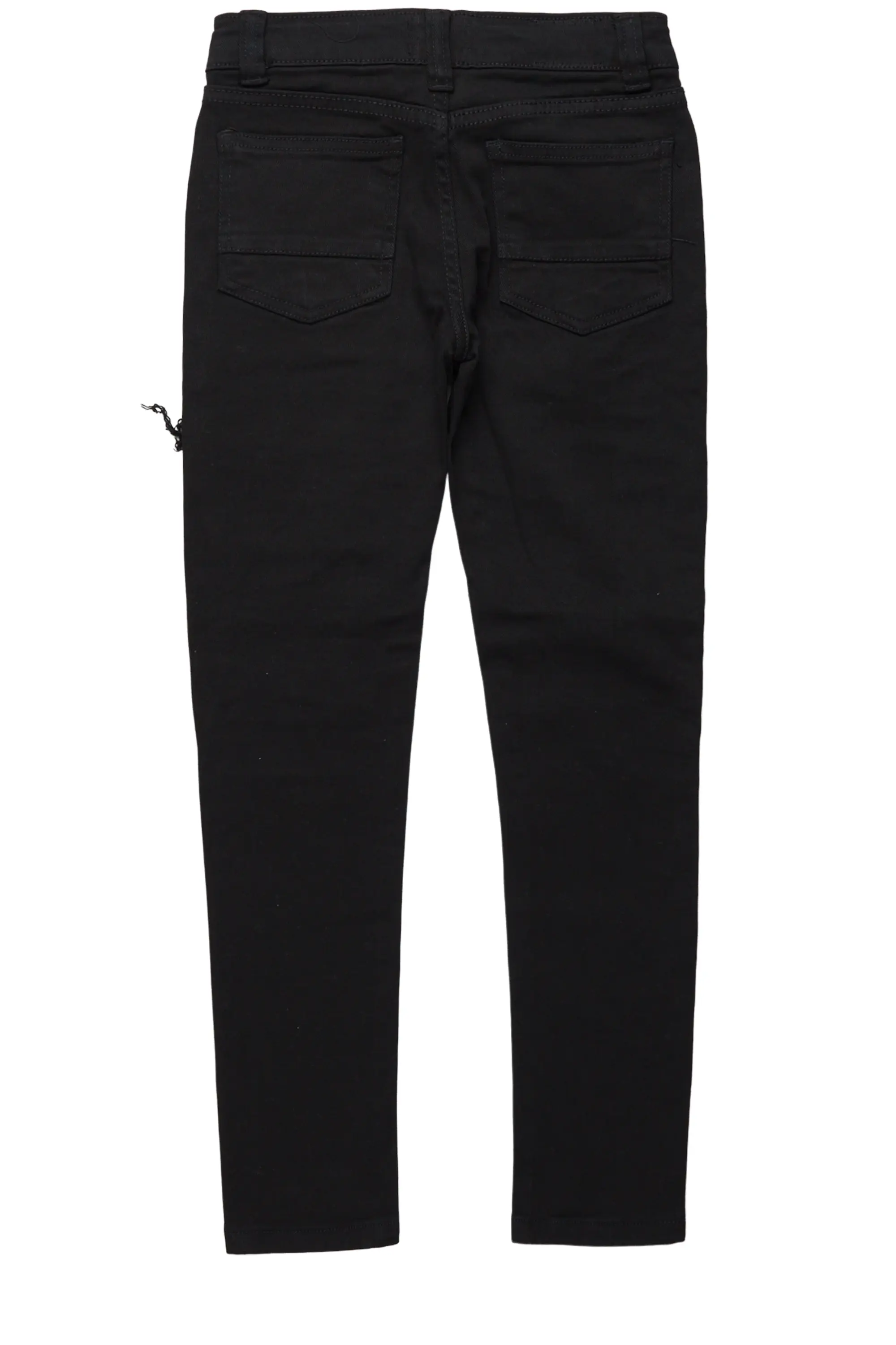 Boys Bolko Jet Black Frayed Slim Fit Jean