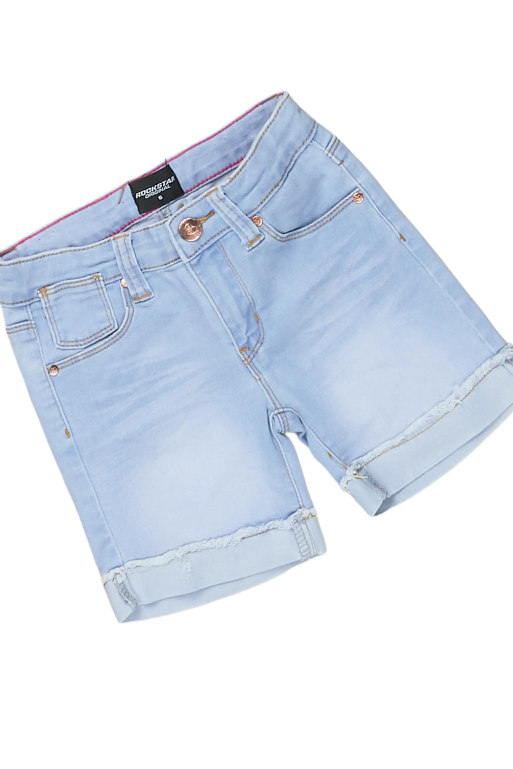 Girls Alaiya Pink T-Shirt Denim Short Set