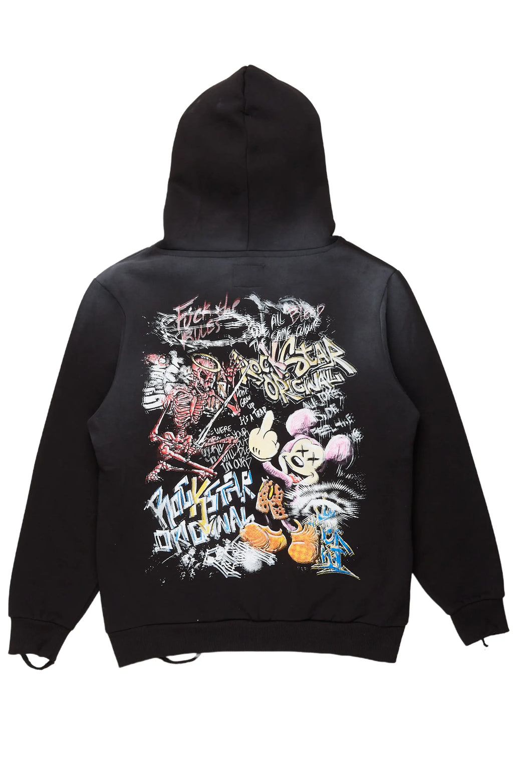 Yooz Black Graphic Hoodie
