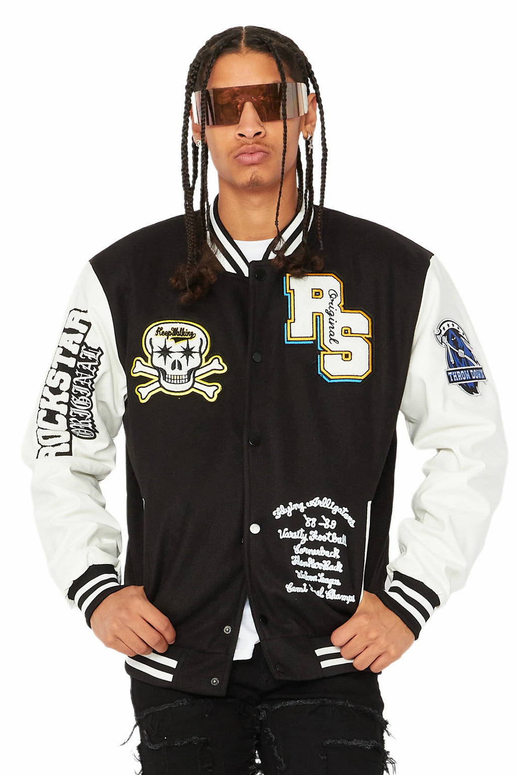 Rush Black/White Varsity Jacket