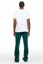 Kastell White/Green T-Shirt/Stacked Baggy Track Pant Set