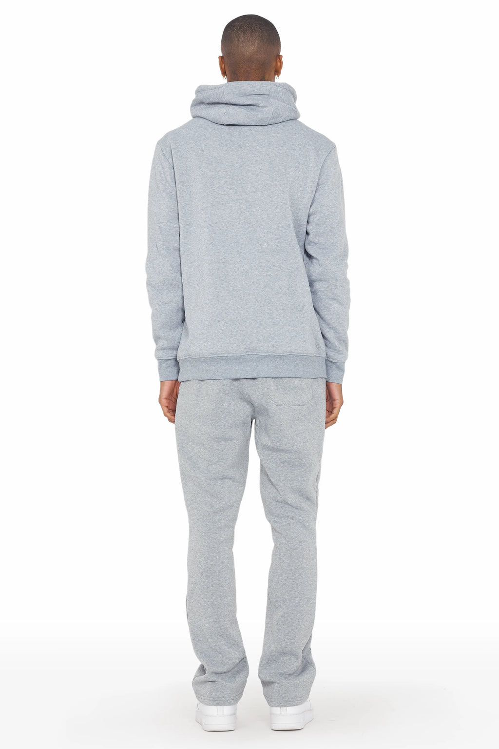 Raffer Heather Grey Hoodie/Stacked Flare Track Set