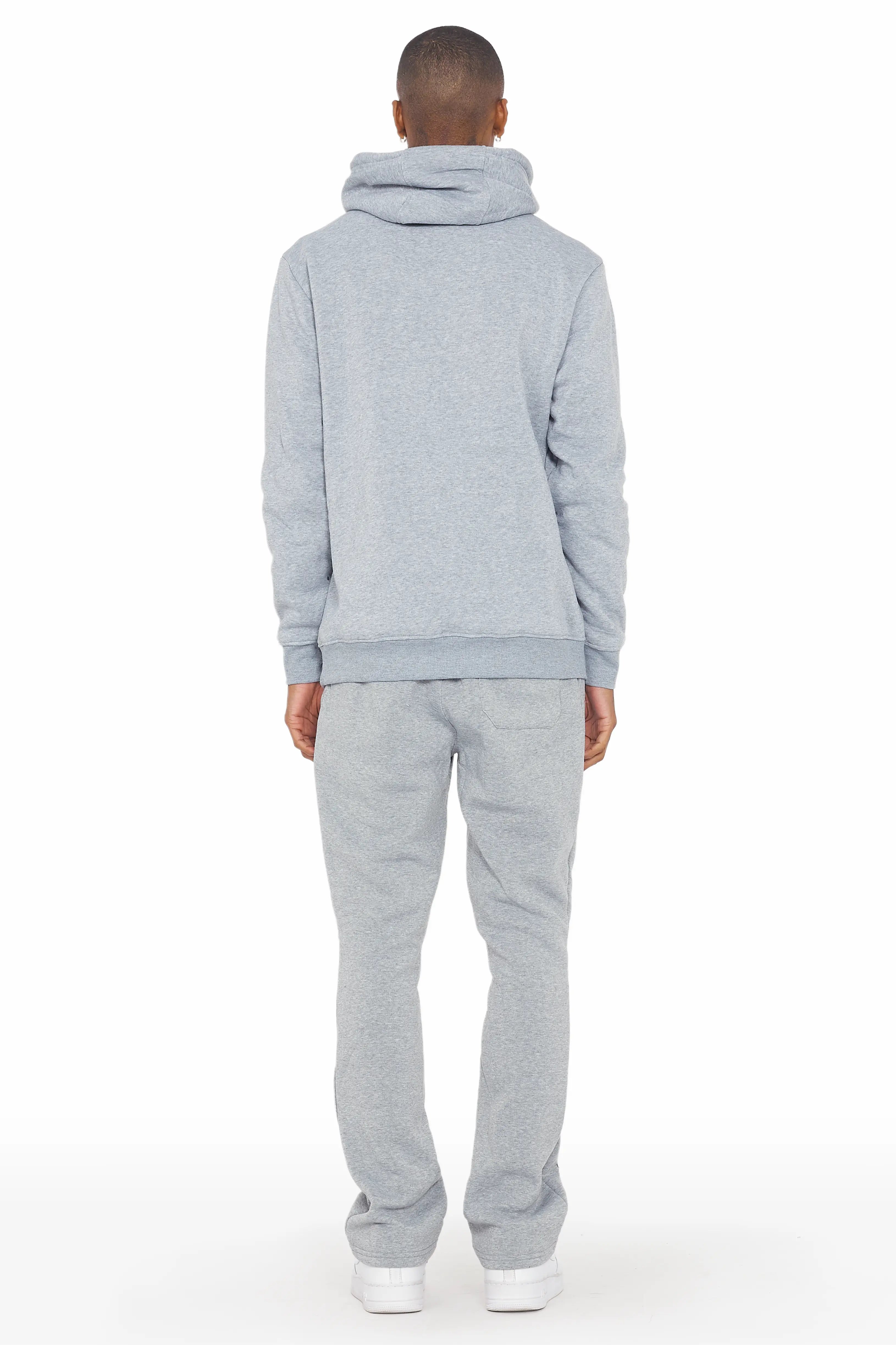 Raffer Heather Grey Hoodie/Stacked Flare Track Set