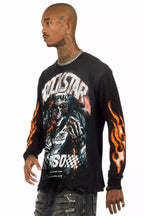 Blaek Black/Yellow Long Sleeve Graphic T-Shirt