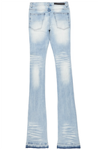Zahir Blue Super Stacked Flare Jean